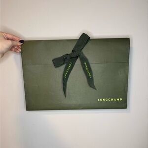 Authentic Longchamp Gift bag gift wrapping in green
